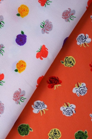 Креп Россыпь роз 4