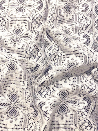 Кружевное полотно ВИНТАЖНОЕ белое ткань