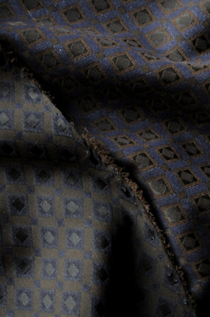 Жаккард-стрейч РОМБЫ шоколадный контур