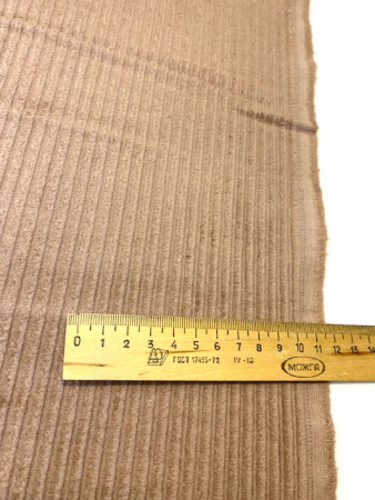 Вельвет однотонный "Ириска молочная" ткани