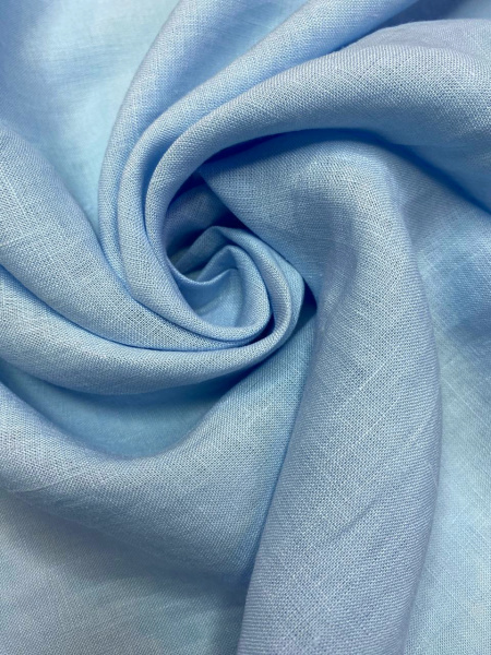 Лен однотонный ГОЛУБОЙ