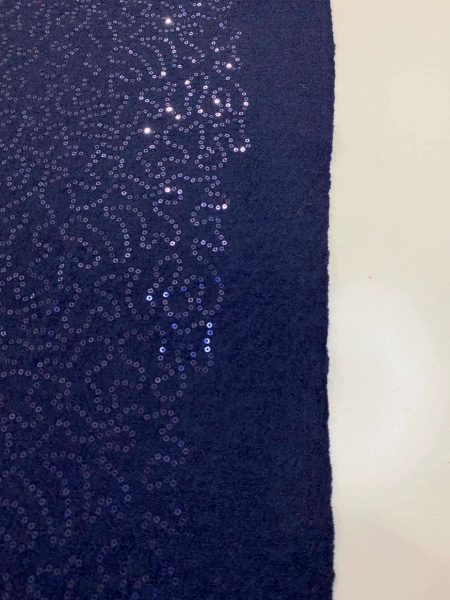 Лоден С ПАЙЕТКАМИ темно-синий ткани