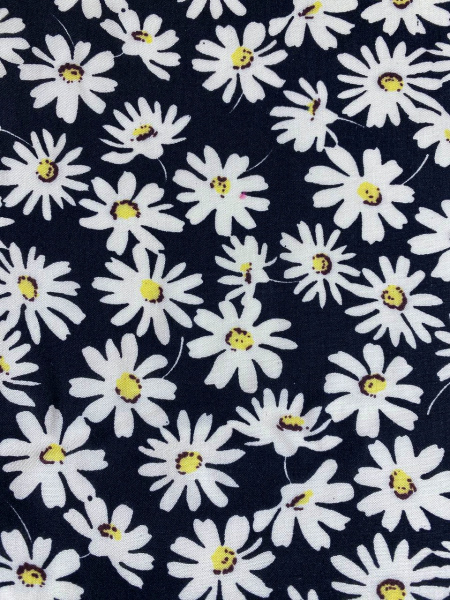 Штапель РОМАШКИ на черном