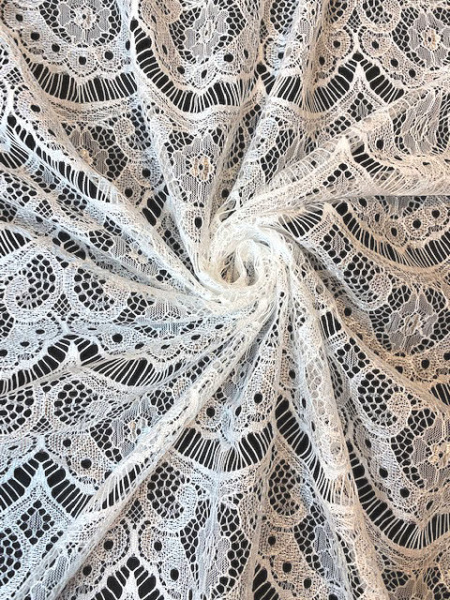 Кружевное полотно "Легкий бриз" молочный ткань