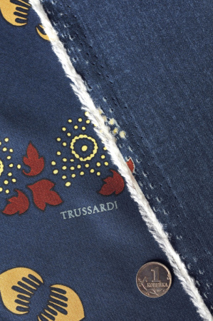 Шелк натуральный ГОРОЖАНКА синий