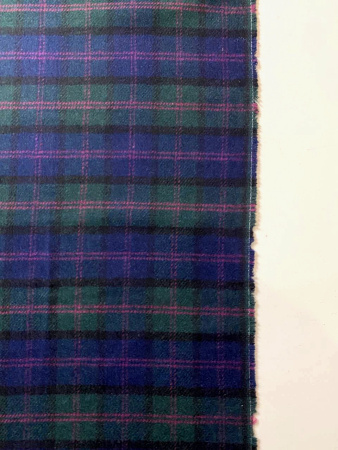 Ткань костюмная ШОТЛАНДКА сине-зеленая ткани