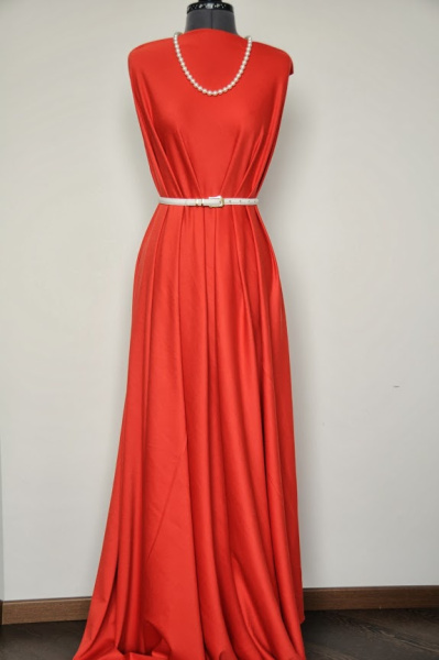 Трикотаж милано однотонный алый