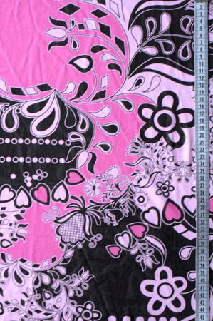 Сетка-компаньон СЕРДЕЧКИ фуксия трикотаж