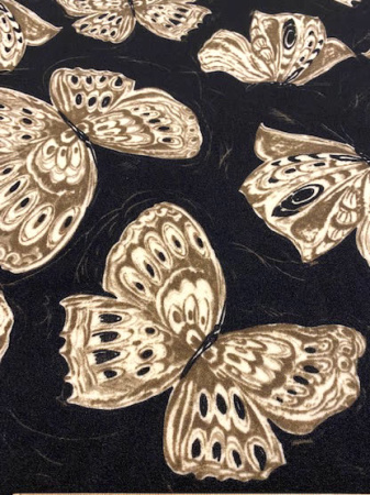 Трикотаж БАБОЧКИ темно-коричневый полотно