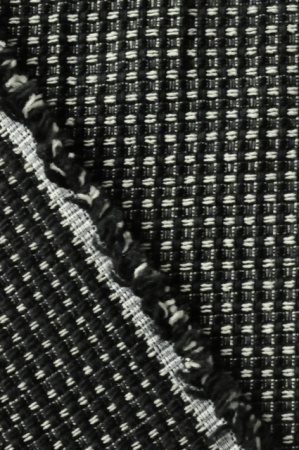 Плательно-Костюмное Букле Молочно-черное 2