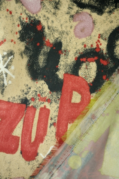 Подкладочная тафта Цветное граффити 4