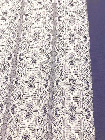 Кружевное полотно ВИНТАЖНОЕ белое ткань