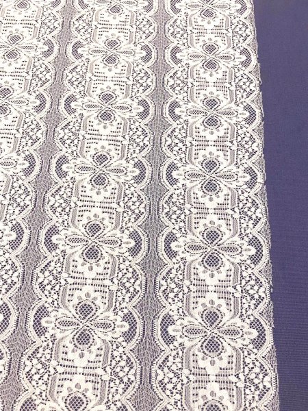 Кружевное полотно ВИНТАЖНОЕ белое ткань