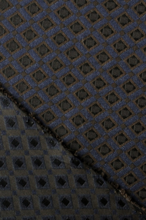 Жаккард-стрейч РОМБЫ шоколадный контур 3