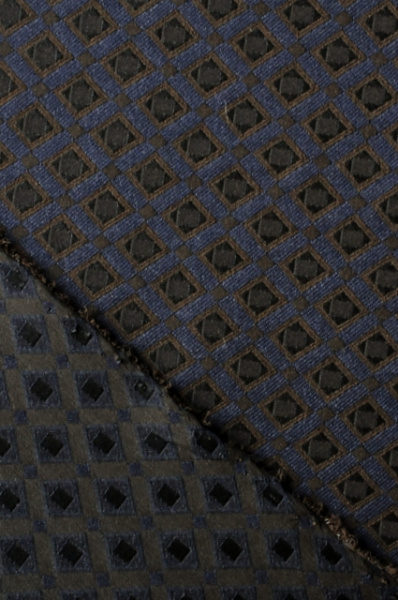 Жаккард-стрейч РОМБЫ шоколадный контур 3 Жаккард-стрейч РОМБЫ шоколадный контур 3