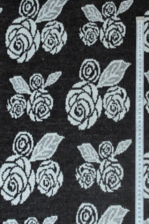 Трикотаж вязанный Зимние розый Черный 2