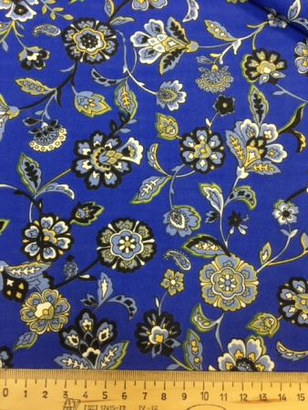 Шерсть плательная ЦВЕТОЧНЫЙ КОМПЛИМЕНТ васильковый ткани