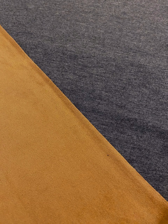 Замша КЭМЕЛ основа серый трикотаж