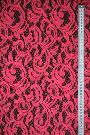 Кружевное полотно "Зимний узор" пион ткань