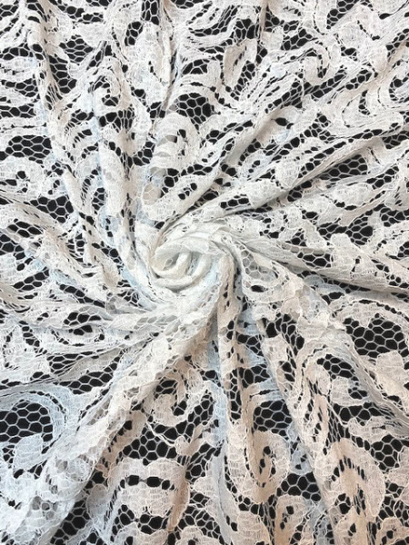 Кружевное полотно "Зимний узор" белый Кружевное полотно "Зимний узор" белый ткань