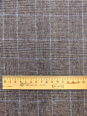 Шерсть костюмная КЛЕТКА коричневая ткани