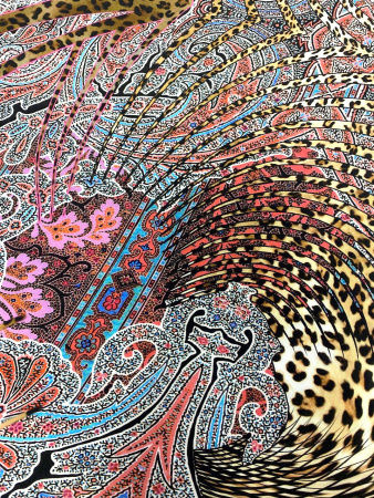 Шелк натуральный ЭТНО фуксия