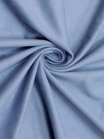 Замша двусторонняя ПРЕМИУМ серо - голубая