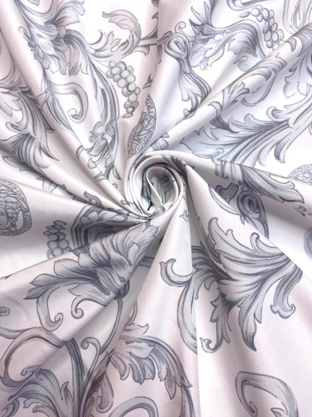 Курточная ткань ЗАВИТКИ Серый