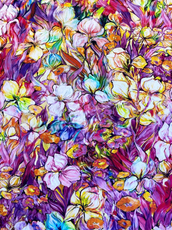 Трикотаж ПРОСТО ЦВЕТЫ ткань