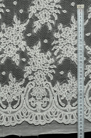 Кружевное полотно Ажурный купон молочный 2