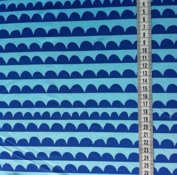 Бифлекс для купальников Синие фестончики