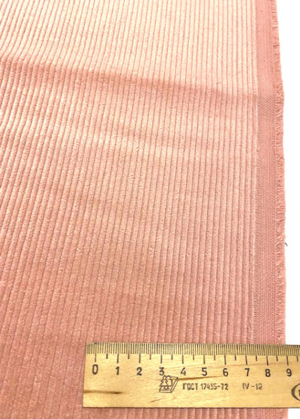 Вельвет однотонный "Припыленная роза" ткани