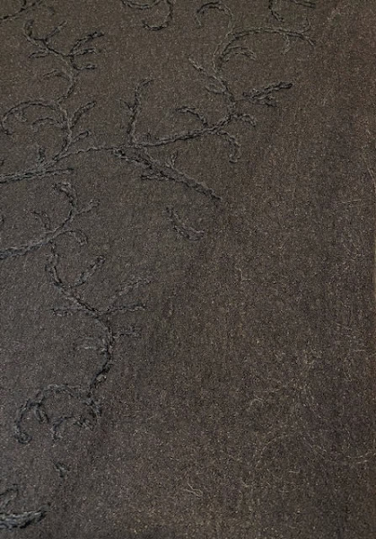 Лоден "Черный" с вышивкой ткани