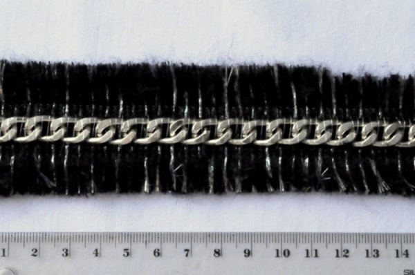 ТД-0029 Тесьма с цепочкой и с нитями серебристого люрекса 3