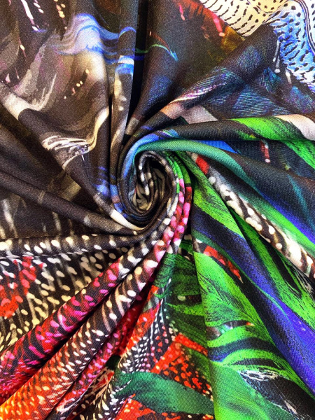 Трикотаж ПЕРЫШКИ ткань