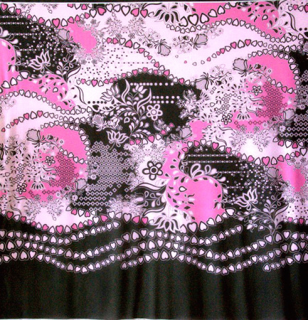 Сетка-компаньон СЕРДЕЧКИ фуксия трикотаж