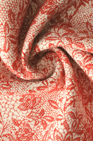 Жаккард "Летний" красный ткань