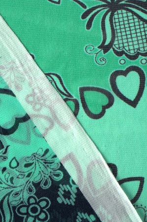 Сетка-компаньон СЕРДЕЧКИ зелено-изумрудный трикотаж