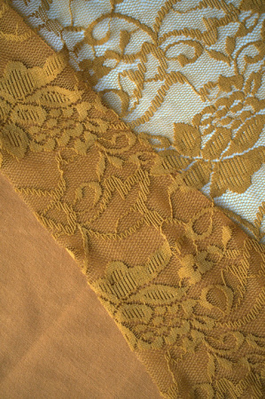 Кружевное полотно ГОРЧИЧНЫЙ ЦВЕТОК 3