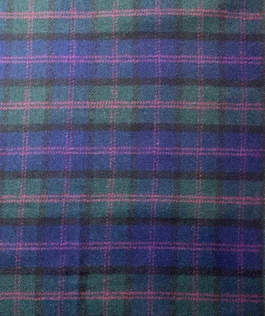 Ткань костюмная ШОТЛАНДКА сине-зеленая ткани