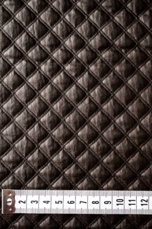 КОЖА искусственная СТЕЖКА КУБИКИ темный шоколад