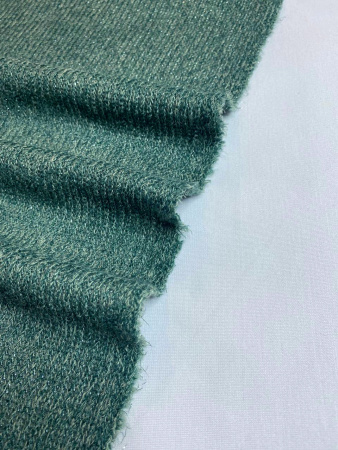 НОВИНКА! Трикотаж меланж с люрексом ЗЕЛЕНЫЙ