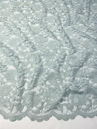 Кружевное полотно "Сильва" пыльный голубой ткань