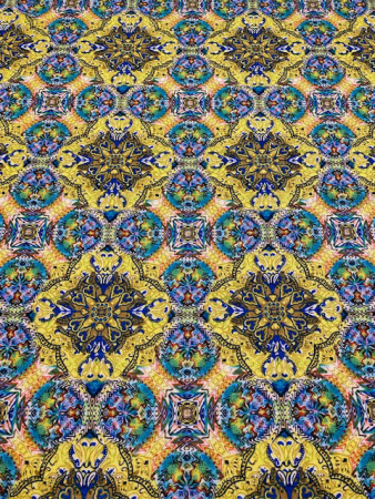 Трикотаж (милано) ВИНТАЖНЫЙ СТИЛЬ желтый полотно