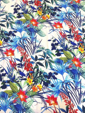 Вискоза ТРОПИКИ синие