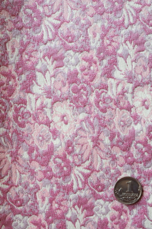 Жаккард Россыпь мелких цветов - малина 1