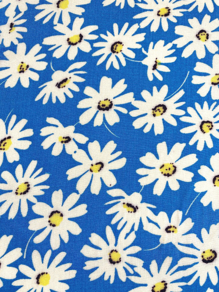 Штапель РОМАШКИ на голубом