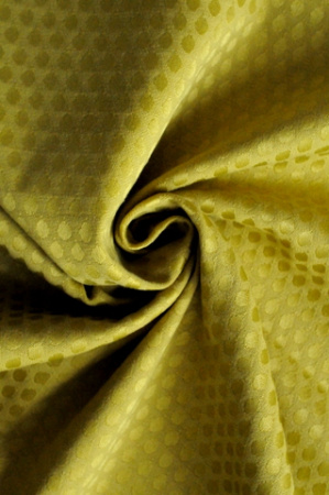 ЖАККАРД  СТРЕЙЧ_ГОРОШКИ_ЦВЕТ ГОРЧИЧНЫЙ1