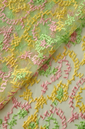 Фатин "Вышивка крестиком"  ткань