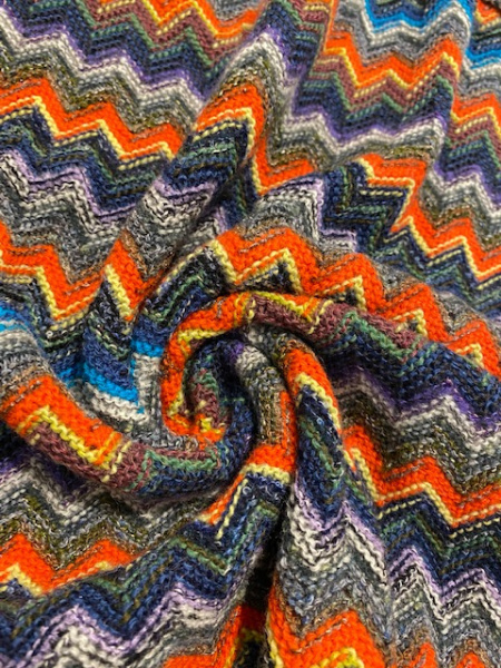 Трикотаж МИССОНИ ЗИМНИЙ оранжевый полотно